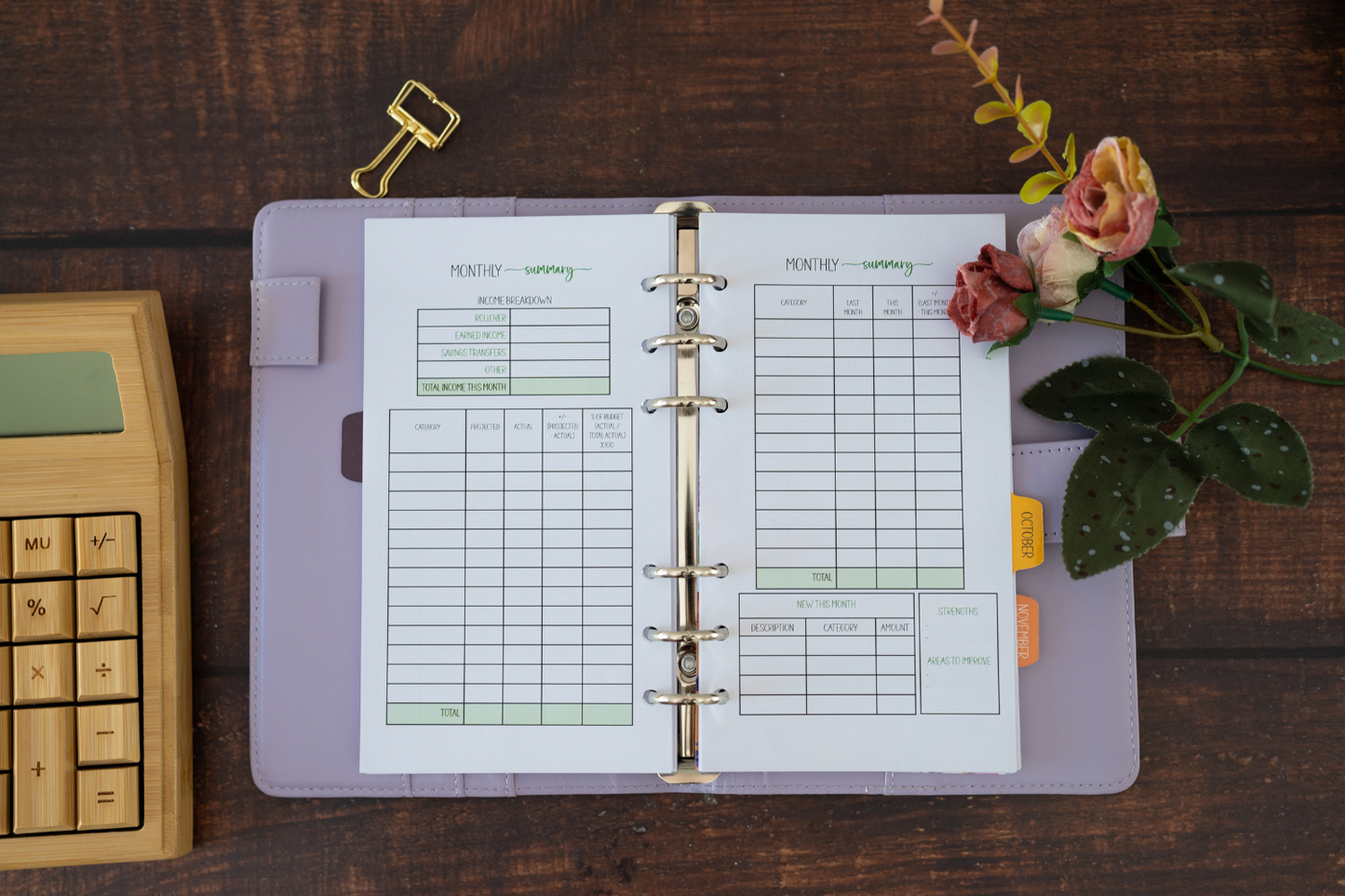 Beautiful Budget Workbook - Watercolor Floral Mini