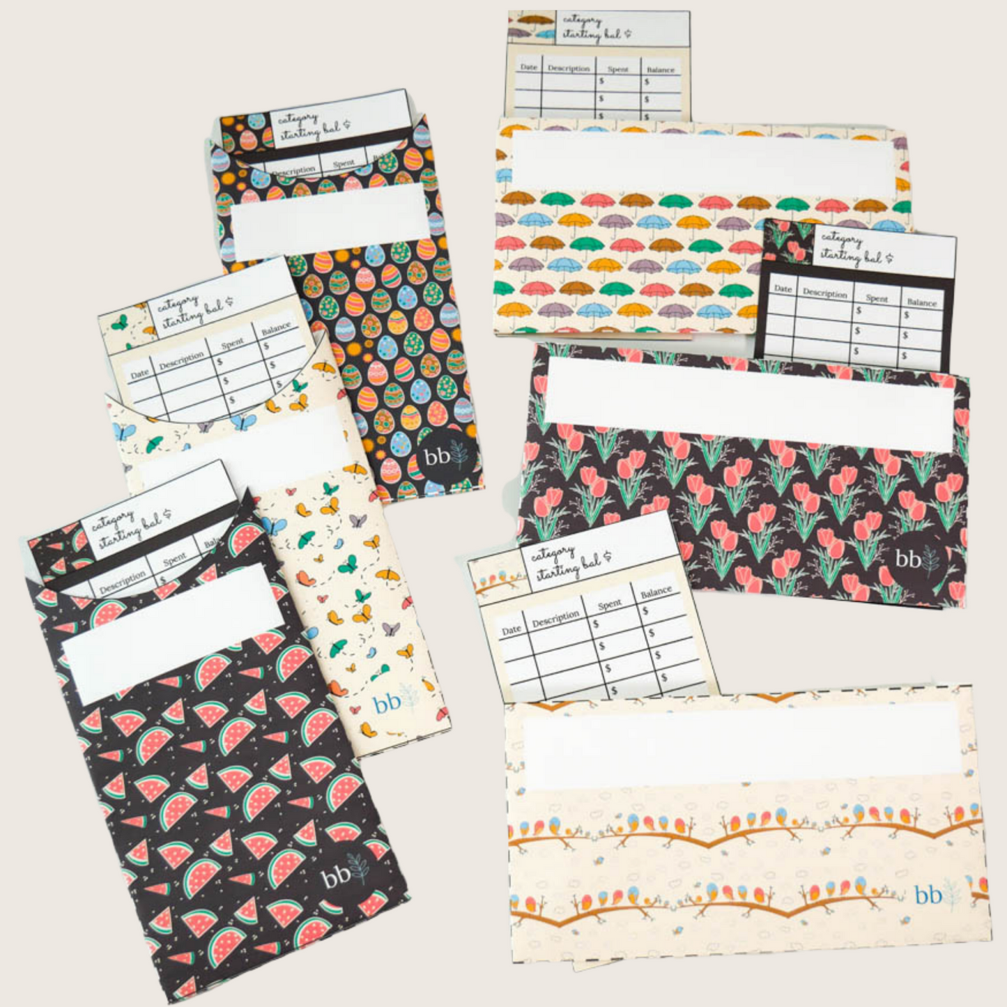 Spring Cash Envelope Set
