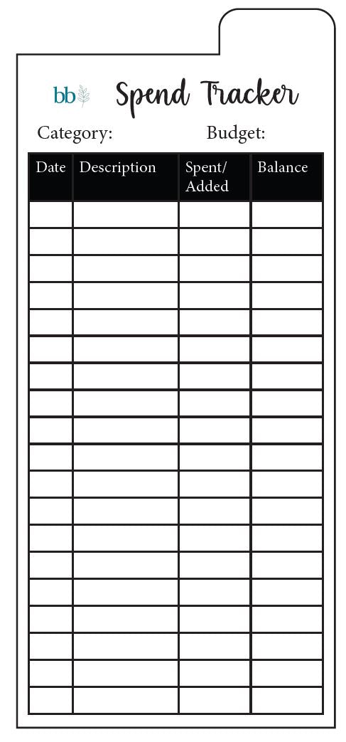 Cash Envelope Spend Tracker