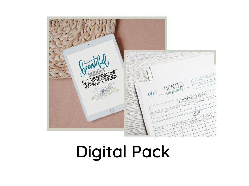 Beautiful Budget Workbook Watercolor Floral - Digital Pack