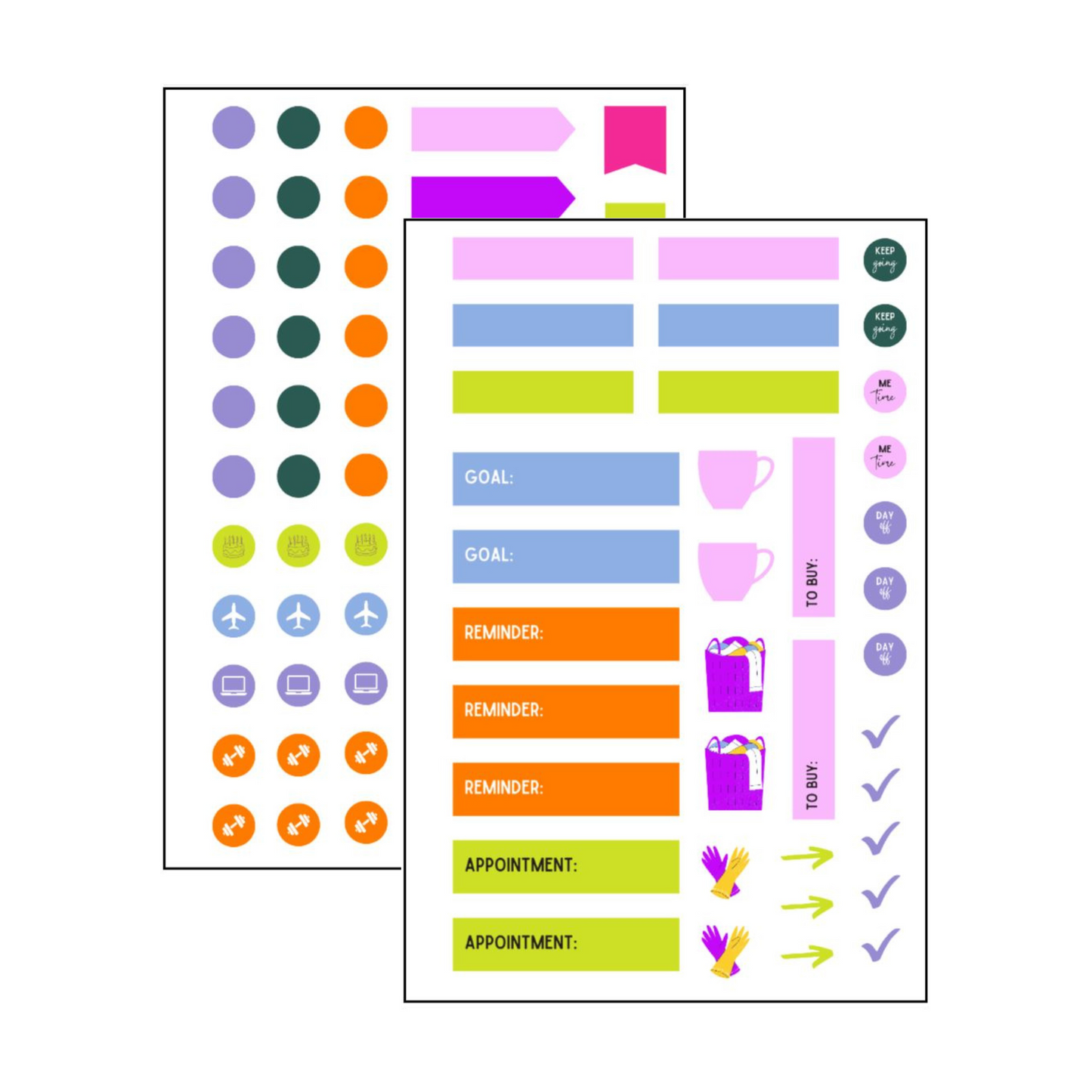 Daily Planner Stickers - Vibrant