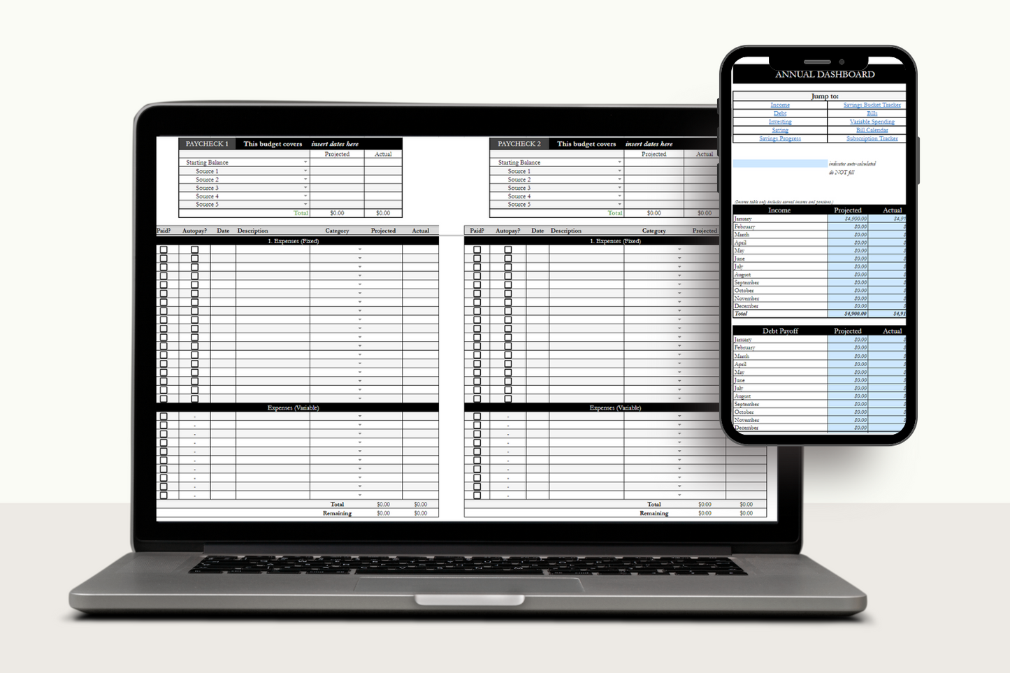 8-Part Budget Template for Google Sheets