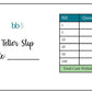 Cash Breakdown/Teller Slips